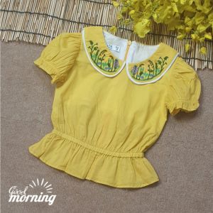 Áo Sơ mi Bé gái trắng  hồng form croptop phối cà vạt thắt rút 2 bên duyên dáng nữ tính - Trang 25 Kids Store