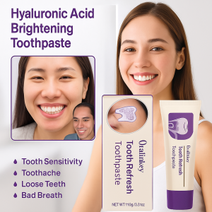 Hyaluronic Acid Brightening Toothpaste Whitening Toothpaste Remove Stains Yellow Teeth Fresh Breath Repairs Gums Prevent Tooth Decay Oral Care