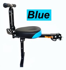 EVG Bike Child Seat Front Retractable Bicycle Seat Adjustable Height Folding Armrest Leg for Bicycle and Electric Bike