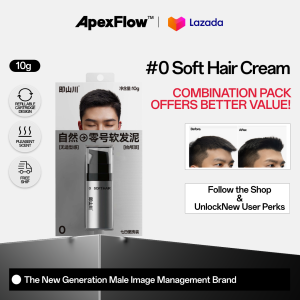 ApexFlow No.0 Soft Hair Cream 10g Travel Size | Quick-Dry Volumizing Lightweight Natural Matte Finish Non-Sticky Styling for Fine & All Hair Types
