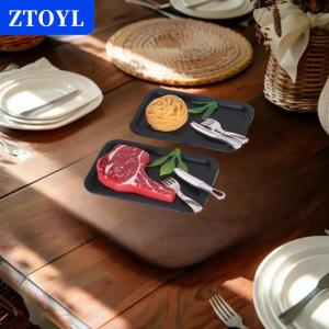 [COD] ZTOYL 5ชิ้นจำลองจานพาสต้าสเต็กมีดและส้อมชุดโมเดลบ้านตุ๊กตาครัวอาหารของเล่นตกแต่งอุปกรณ์ DIY