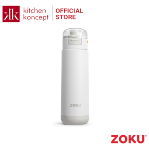 ZOKU - Bình nước thể thao nắp bật màu trắng - 500ml