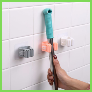 Wall Mount Mop Hooks Bathroom Kitchen Broom Umbrella Clamp Holder Penyangkut Penyapu 拖把挂钩