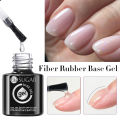 UR SUGAR 7ML Fiber Rubber Base Gel for Broken Nail Repaired Fiberglass Clear Quick Building UV Construction Gel Soak Off Varnish. 