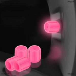 [COD] Donglon 4pcs Universal Fluorescent Luminous Tire Valve Stem ครอบคลุมวาล์วยางรถ CAP สีเขียว สีเหลือง สีฟ้า ผงเรืองแสงสีแดง