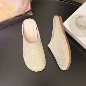[FreeShipping] 2026 Summer New Style Womens Open-Toe Mules for Outdoor Wear Round-Toe Slip-On Lazy Shoes Soft-Soled Casual Womens Shoes