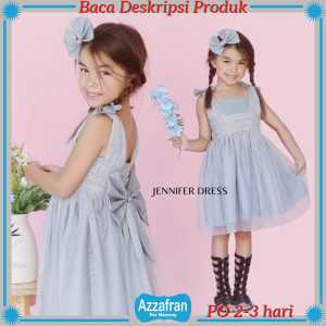 Jennifer Dress | Baju Katun Anak Perempuan & Dewasa | Kostum Pesta Ulang Tahun Toyobo Murah Azzafran