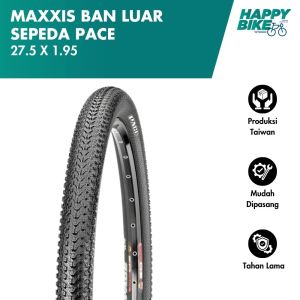 "MAXXIS Ban Luar Sepeda Pace 27.5 x 1.95 60 TPI Bicycle Outer Tires MTB Road Bike Cross Country Kevlar"