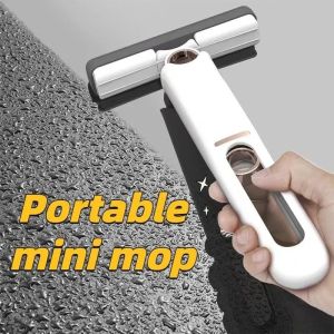 Alat Pel Mini Lap Pembersih Kaca Mobil Portable Lipat Mini Mop Pel Meja Kecil
