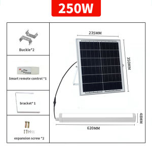 GEEK Solar fluorescent lamp  250W Solar light Daylight solar lights outdoor waterproof led lamp with Panel