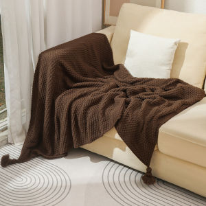 Nordic Tassel Knitted Sofa Throws Home Decorative Blankets Office Air Conditioning Shawl Blanket Leisure Nap Blanket