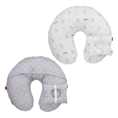 Omiland Bantal Ibu Menyusui Bulat+Bantal Lengan Vacum Alpaca Series