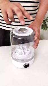 Portable Washing Machine 1.5L Underwear Washer Rechargeable Cordless Makeup Sponges Cleaner Deep Clean Socks Underwear Baby Clothes Washing Machine for Apartment Dorm Camping (Beige)