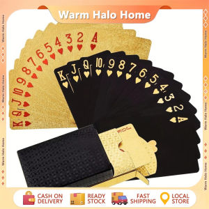 1/2/4SETS Gold Foil Playing Card 24K Gold Waterproof Playing Cards Plastic Poker Game Board Game Gift Texas Holdem Playing Cards Poker Plastic PVC