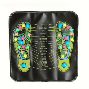 Acupressure Foot Massage Mat with 1pc Colorful Plastic Nodes - Foot Acupoint Stimulation Pad for Fatigue Relief Manual Reflexology Tool without Power Needed