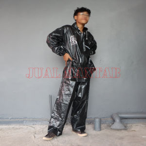 Ibex Jas Hujan Setelan Ibex Tribal - Raincoat Dewasa Jaket Celana Pria Wanita Murah - Hitam