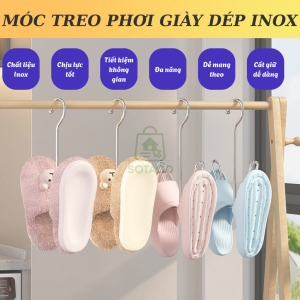 [BỘ 2 CÁI]- Giá Treo Giày Dép Vật Dụng Inox Bền Bỉ - Móc Phơi Giày Inox Tiện Lợi Cho Ban Công - Treo Đồ Đôi Đa Năng Chịu Lực Cao