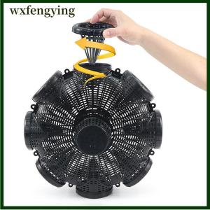 wxfengying กรงดักกุ้งทำจากพลาสติกพร้อมกล่องถ่วงน้ำหนัก8หลุมสำหรับจับปลาไหลเหลือง