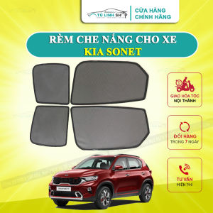 Rèm che nắng nam châm cho xe Kia Sonet bộ 4 tấm cho 4 cửa hàng loại 1 cao cấp vừa khít kính