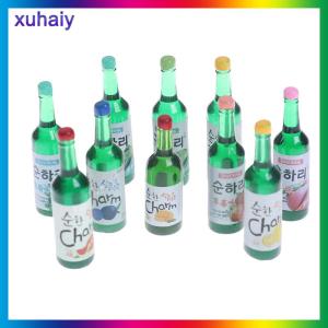 xuhaiy 10pcs 1:12 Dollhouse Miniature Wine Drink Model Pretend Play Food Kitchen Toys