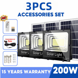 🔥【FLASH SALE】Heavy Duty 1000W solar lights indoor house 100W 200W 300W Solar Lights Led Outdoor Flood Light Street Lamp Panel Set Waterproof Garden Automatic IP67 With Remote 10 Year Warranty