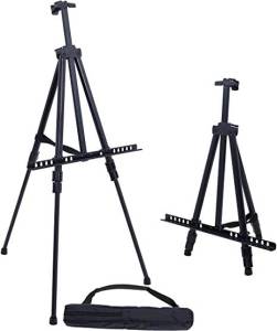 Aluminium Easel Display Tripod 125cmPemegang Esel Kaki Jimat (Lightweight Display Tripod Stand With Free Carry Case)