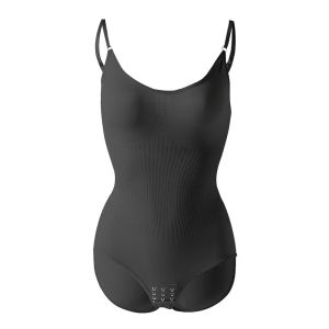 EASYTREND Round Neck Womens Shapewear Spaghetti Strap Seamless Slim Fit Bodysuits High Stretch Butt Lifting Slimmer Body Shaper Girl
