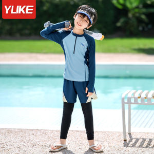 Đồ bơi bé trai YUKE tay dài quần dài  chống nắng bơi lội tắm biển vui chơi dưới nước size 17-45kg