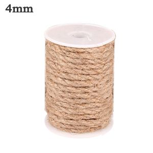 COOLCELLS Strong 4/6/8/10mm Packing Twine Party Decor Shank Natural Brown Ribbon Thick Burlap DIY Cord String Jute Rope for Craft