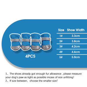 HamshMoc Dog Shoes Non Slip Sole Reflective Breathable Mesh Lightweight Boots For Small Medium Dogs