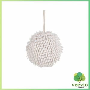 Veevio ผ้าเช็ดมือ ผ้าไมโครไฟเบอร์ แบบตัวหนอน นุ่มดูดซับน้ำได้ดี ผ้าเช็ดมือทรงกลม towels