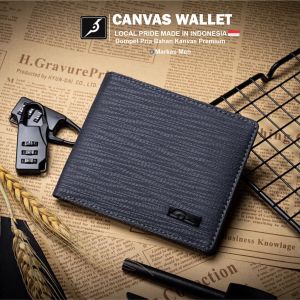 Dompet Pria JFR Monroe Wallet Bahan Kanvas Premium - JP33