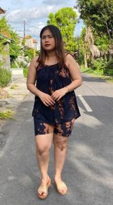 setelan dewasa set tank top celana pendek big size