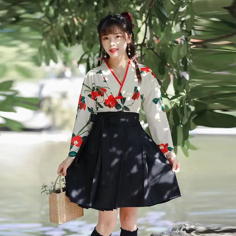 green emerald velvet dress Floral Pattern Girl's Formal Wear Japanese Kimono