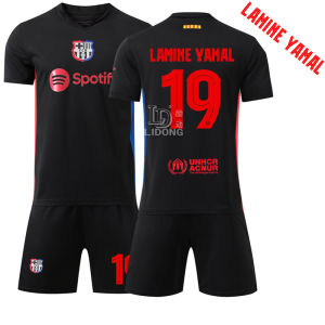 2425 Away Champions League Number Font Soccer Jersey No. 19 Yarmouk 9 Lewandowski 10 Messi Hot Stylefootball jersey for men soccer shirt
