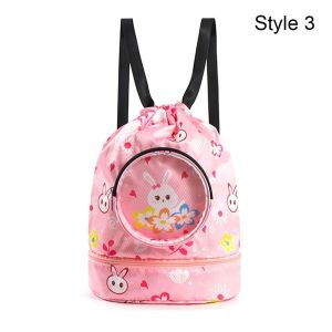 Swimming Backpack Waterproof Dry Wet Separation Drawstring Backpack Swim/Pool Bag for Swimming Sport