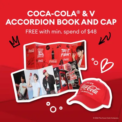 Coca-Cola x BTS V Accordian Book and Cap Set [Gift with Purchase]