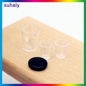 xuhaiy 1 12 Dollhouse Transparent Kettle Cup Set Doll Home Miniature Kitchen Furniture Accessories Micro Scene Construction Props