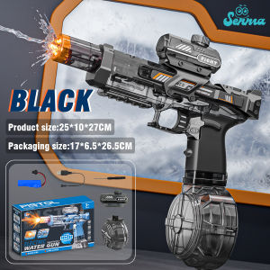 M4 High Speed Electric Water Gun with Muzzle Lights For Kids With Flash Muffler Continuous Shooting Spray