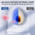 Viên Tẩy Bồn Cầu Tự Động Khử Mùi Diệt Khuẩn, Hương Hoa Hồng - Sạch Bóng, Thơm Lâu - Combo 5 Viên. 