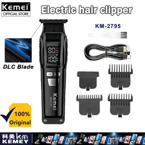 Kemei KM-2795 chuyên nghiệp DLC Tông Đơ Cắt Tóc Có Lưỡi có thể sạc lại 8000 vòng/phút công suất lớn động cơ tốc độ cao điện Màn hình LED tông đơ cắt tóc