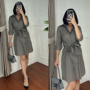 DRESS MANGGO DRESS POPLIN PREMIUM PAKAIAN BAJU IKAT DEPAN BUSUI FRIENDLY
