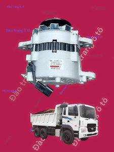 Máy phát xe huyndai 15 tấn 24v 50A lắp cho các loại xe ô tô ben thùng hàn quốc máy phát điện xe ô tô