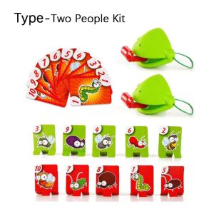 Frog Tongue Lizard Mainan Anak Tic Tac Board Game Mainan Lidah Bunglon Game