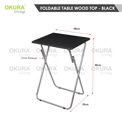 OKURA Foldable Side Table Coffee Table Decoration Furniture Bedside Table Meja Lipat Kopi Meja Kecil Meja Tepi Rack