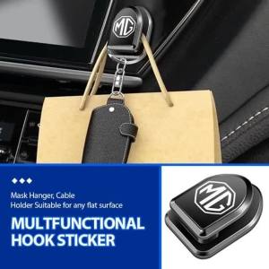kkmf Self-Adhesive Car Dashboard Door Storage Hooks 2/4Pcs ABS Organizer Clips for MG ZS HS GS GT MG3 MG4 EV MG5 MG6 MG7 9H4B3