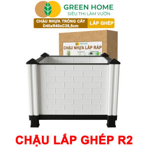 Chậu Trồng Cây Greenhome Nhựa Nguyên Sinh Lắp Ghép Nhiều Kích Thước Trồng Hoa Hồng Rau Củ Quả Độ Bền 5 Năm