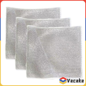 Vacaka Multifunctional Wire Dishcloth Cleaning Towel Kitchen Dish Towel for Dishes 20cm