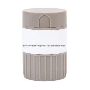 เครื่องมือสำหรับบด/ตัด/ลับคมอิเล็กทรอนิกส์ยา VINTLOOKถ้วยน้ำกล่องยาผงบดสี่ในหนึ่งกล่องยาครัวเรือนกล่องยาแบบพกพากล่องยา