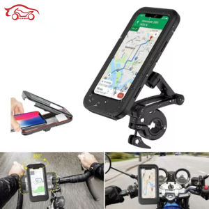 Adjustable Waterproof Motorcycle Bike Phone Holder Case stand moto bicycle handlebar Cell Phone support Mount Bracket for Cellphone/General/Samsung/Xiaomi/Huawei/Oppo/Vivo etc.